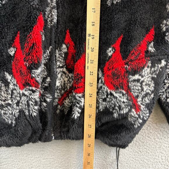 Vintage Cardinal West Coast Full Zip Fleece Sweater Jacket Bird Pine M - Picture 6 of 10